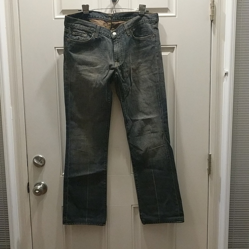 7 for All Mankind Jeans 32 bootcut dark jeans EUC
